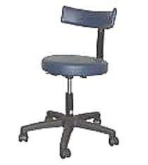 With the backrest this height adjustable stool gives support which is of great help during long proceedures.