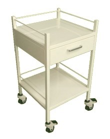 These trollies are the same sizes as the stainless steel trollies but use powder coated steel. Great for dry areas or areas not requiring wash down.